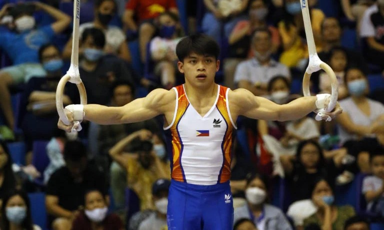 Yulo giành năm HC vàng ở SEA Games 31 nhưng chỉ được dự bốn nội dung năm nay. Ảnh: SEA GAMES POOL
