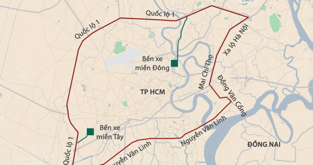 Vành đai cấm xe giường nằm vào nội đô. Đồ hoạ: Hoàng Dũng