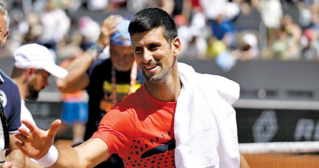 Djokovic trong buổi tập ở Roland Garros hôm 28/5. Ảnh: Eurosport