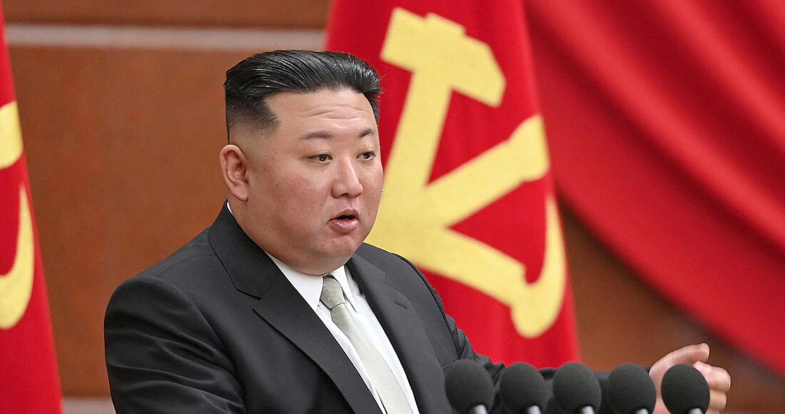 Lãnh đạo Kim Jong-un tại kỳ họp Ban chấp hành trung ương khóa VIII đảng Lao động Triều Tiên ở thủ đô Bình Nhưỡng hồi tháng 1. Ảnh: KCNA