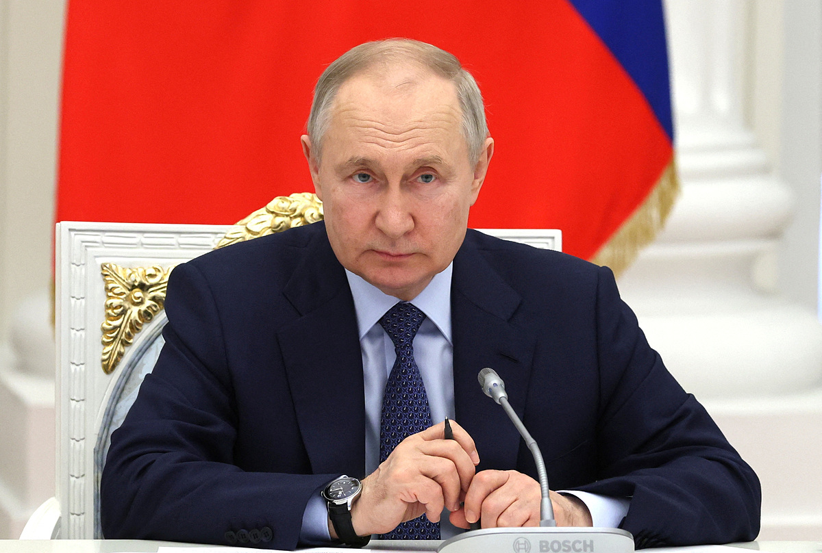 Tổng thống Nga Vladimir Putin tại một cuộc họp ở Điện Kremlin, Moskva ngày 26/5. Ảnh: Reuters