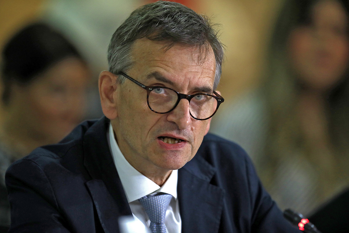 Phái viên Liên Hợp Quốc tại Sudan Volker Perthes dự cuộc họp ở Khartoum tháng 6/2022. Ảnh: AFP