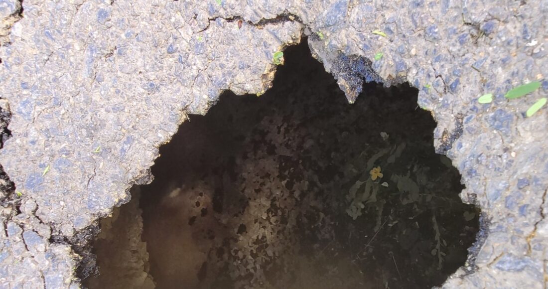 Xuất hiện hố tử thần trên quốc lộ 1