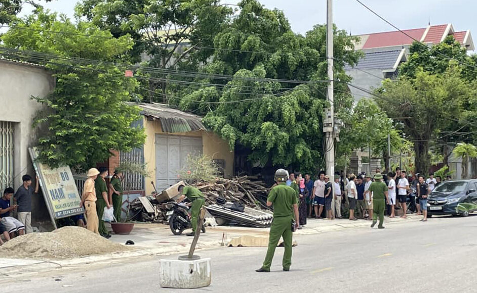 Hiện trường án mạng. Ảnh: Lam Sơn