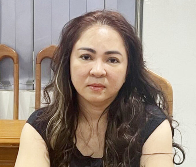 Bà Nguyễn Phương Hằng lúc bị bắt, tháng 3/2022. Ảnh: Công an TP HCM