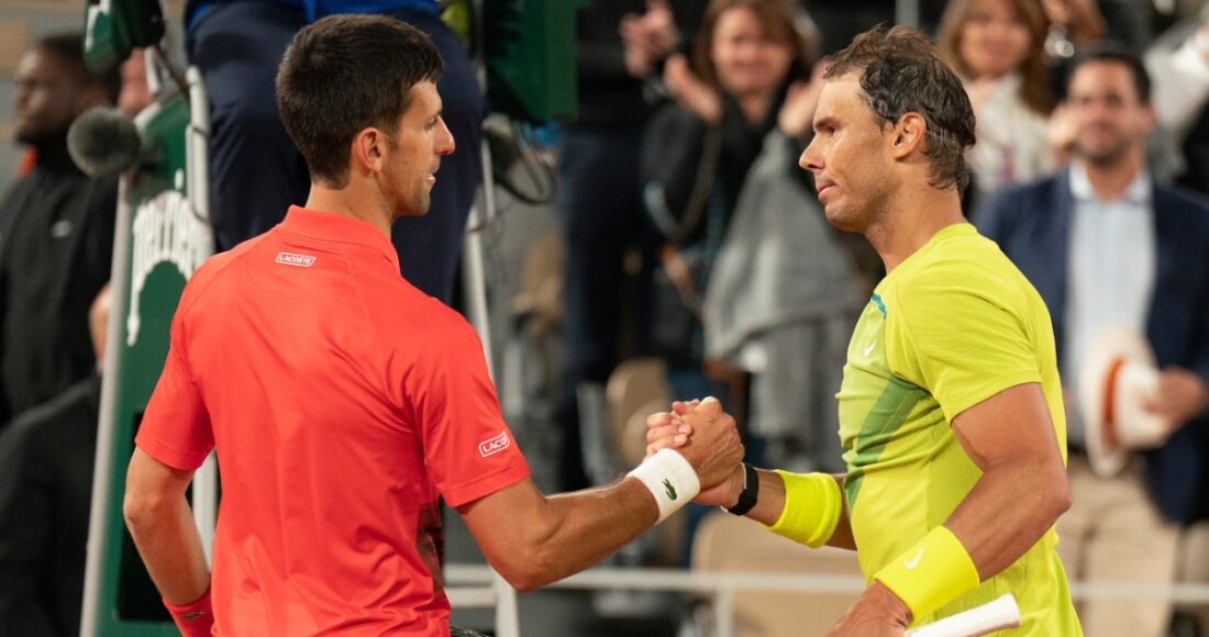 Nadal (phải) thắng 29 trận và thua 30 trận trong những lần đối đầu với Djokovic. Ảnh: AP
