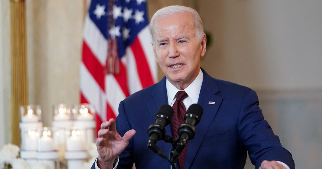Tổng thống Mỹ Joe Biden phát biểu tại Nhà Trắng hôm 24/5. Ảnh: Reuters