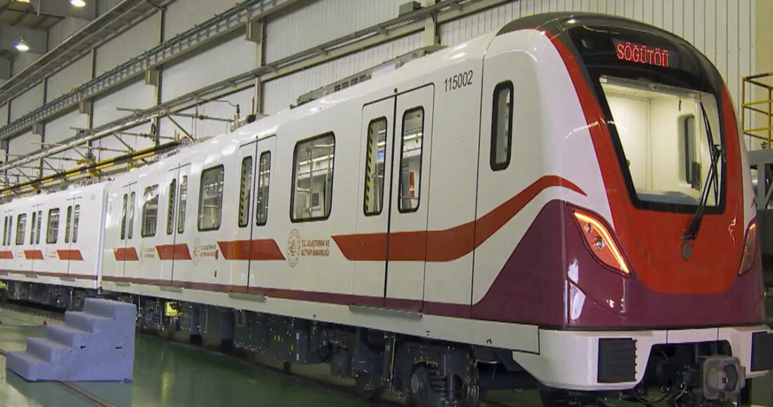 Một đoàn tàu điện ngầm do Trung Quốc sản xuất cho Thổ Nhĩ Kỳ. Ảnh: Xinhua