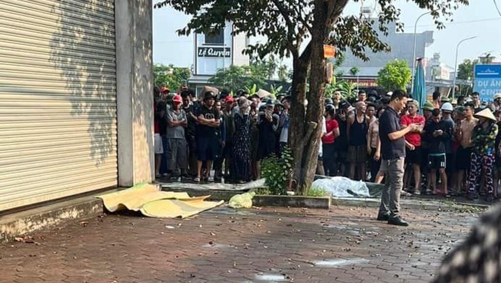 Hiện trường vụ án. Ảnh Xuân Hòa