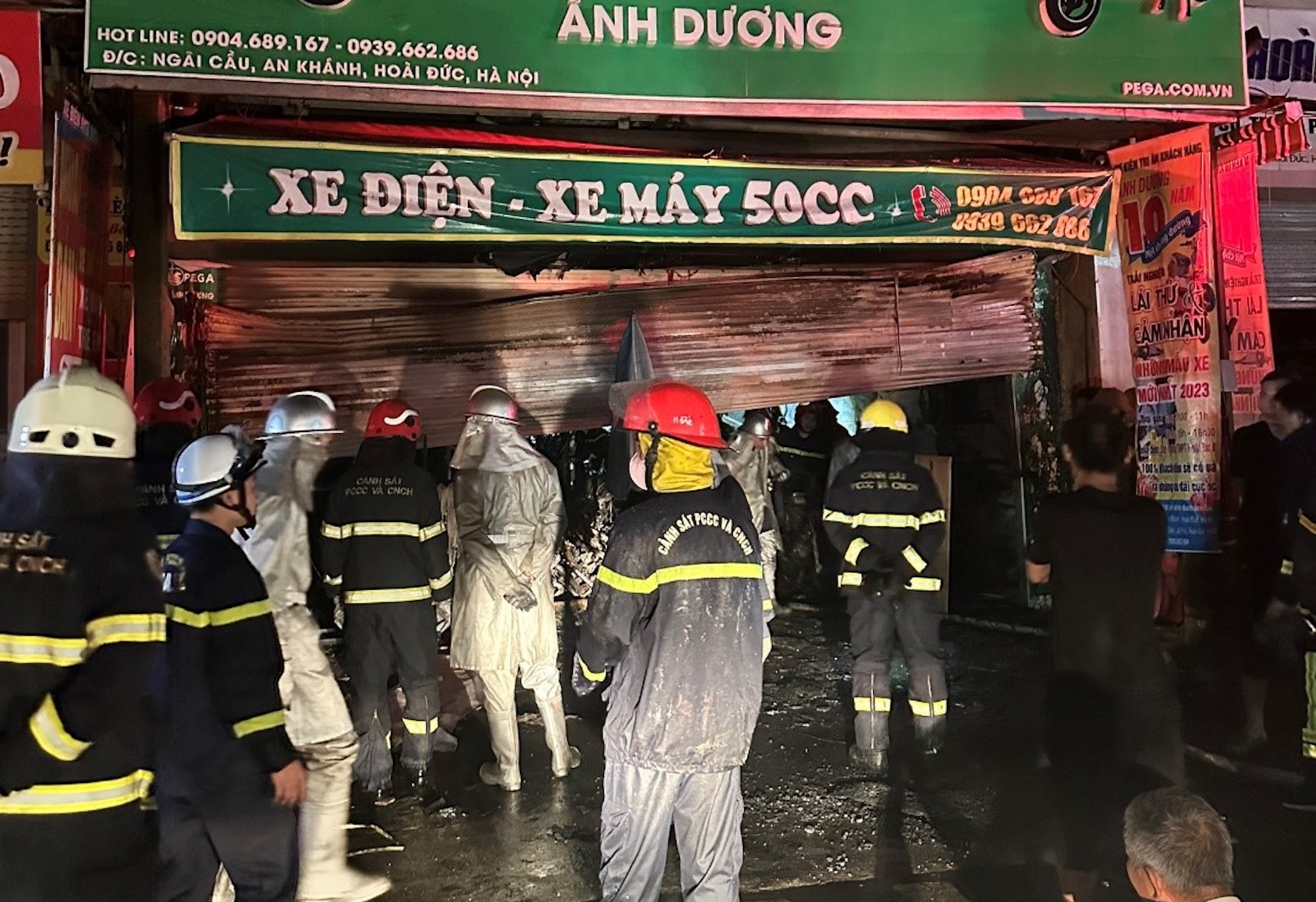 Hiện trường vụ cháy. Ảnh: CTV