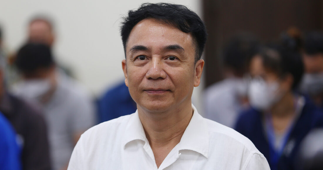 Ông Trần Hùng tại tòa sáng nay. Ảnh: Phạm Dự