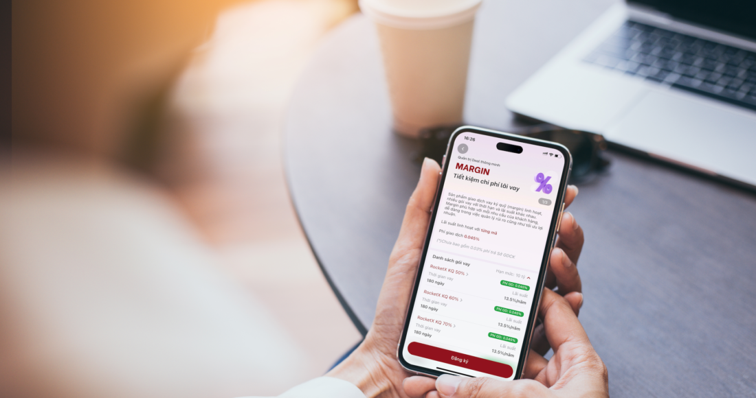 Người dùng trải nghiệm tính năng Margin Deal trên ứng dụng của DNSE. Ảnh: