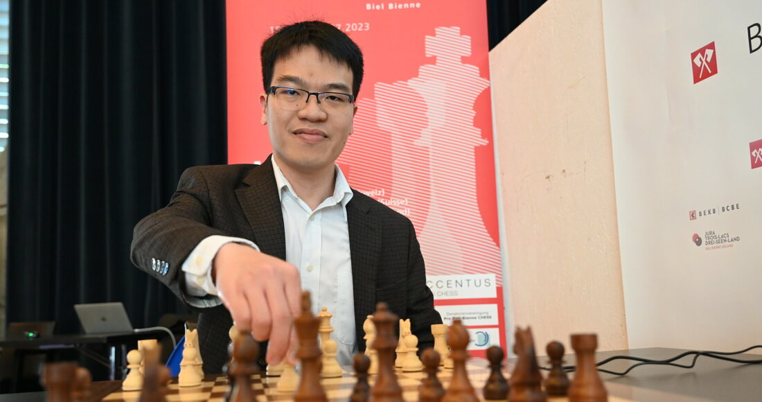 Quang Liêm trước ngày đấu ở Biel Grandmaster, Thụy Sĩ ngày 15/7/2023. Ảnh: BCF