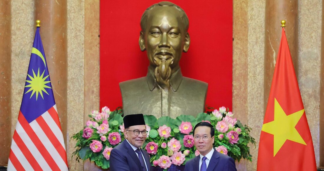 Chủ tịch nước Võ Văn Thưởng và Thủ tướng Malaysia Anwar Ibrahim