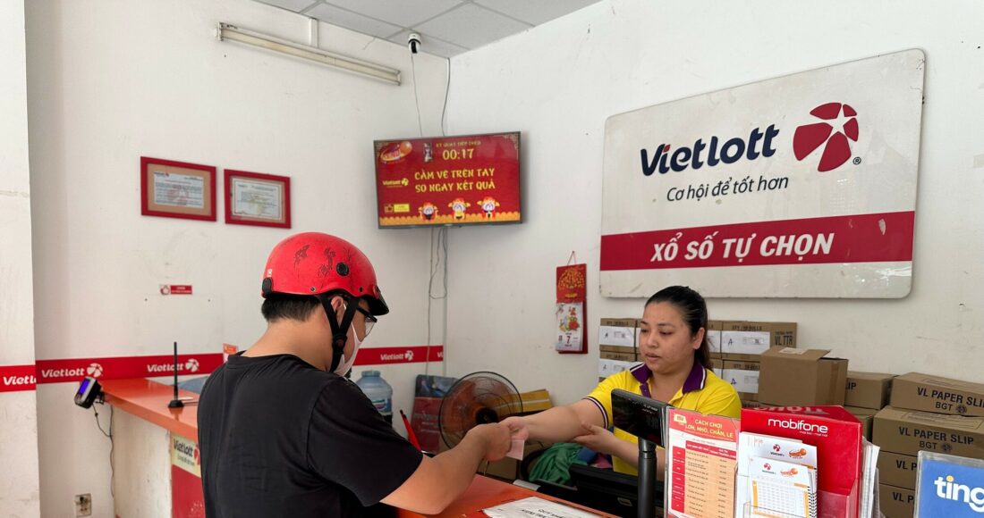 Một điểm bán Vietlott, trong hệ thống hơn 5000 điểm bán trên toàn quốc. Ảnh: Vietlott