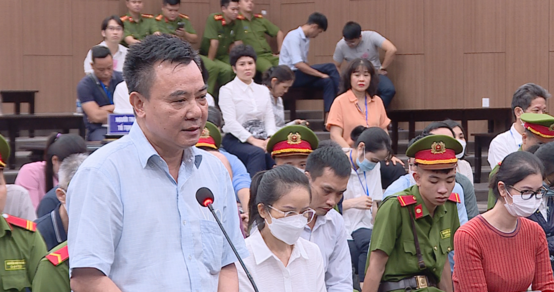 Cựu thiếu tướng, cựu phó Giám đốc Công an Hà Nội Nguyễn Anh Tuấn tại tòa. Ảnh: Ngọc Thành