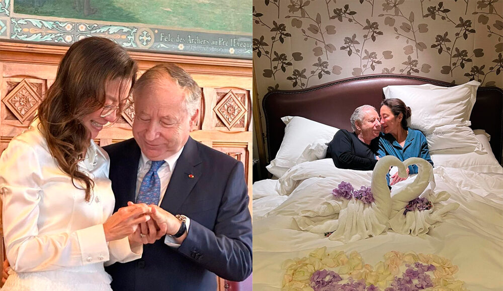 Vợ chồng Dương Tử Quỳnh ngày cưới. Ảnh: Instagram/Michelle Yeoh