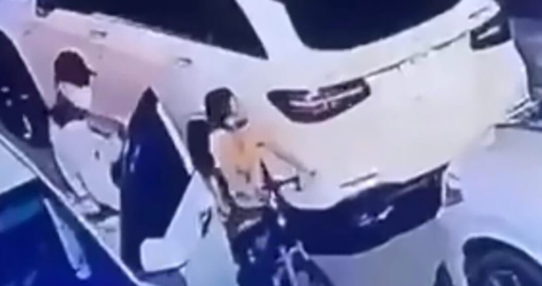 Hình ảnh Trung gây án bị ghi lại. Ảnh: Công an cung cấp