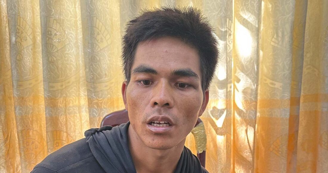Y Khing Liêng lúc bị bắt. Ảnh: Ngọc Oanh