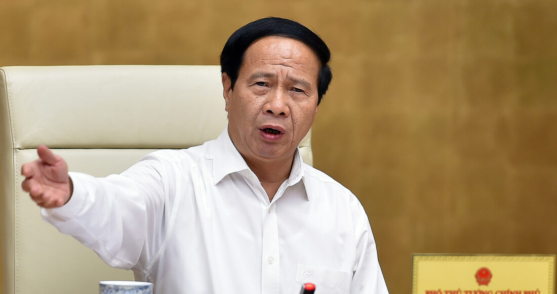 Phó thủ tướng Lê Văn Thành chủ trì hội nghị trực tuyến triển khai dự án đường bộ cao tốc Bắc Nam giai đoạn hai, tháng 9/2021.