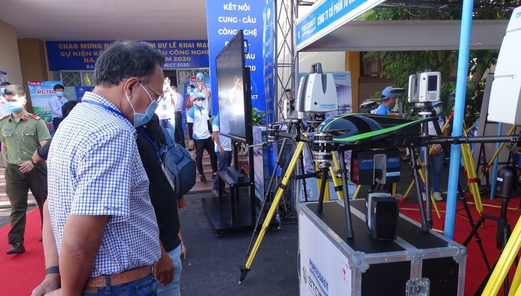 Các gian hàng tham gia sự kiện Ba Ria - Vung Tau Techconnect 2022. Ảnh:Hà An.