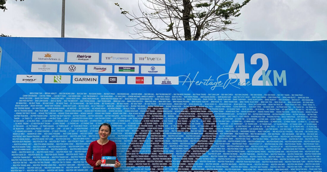 Hải Hoàng tham gia một giải chạy gần đây ở cự ly 42 km. Ảnh: Nhân vật cung cấp