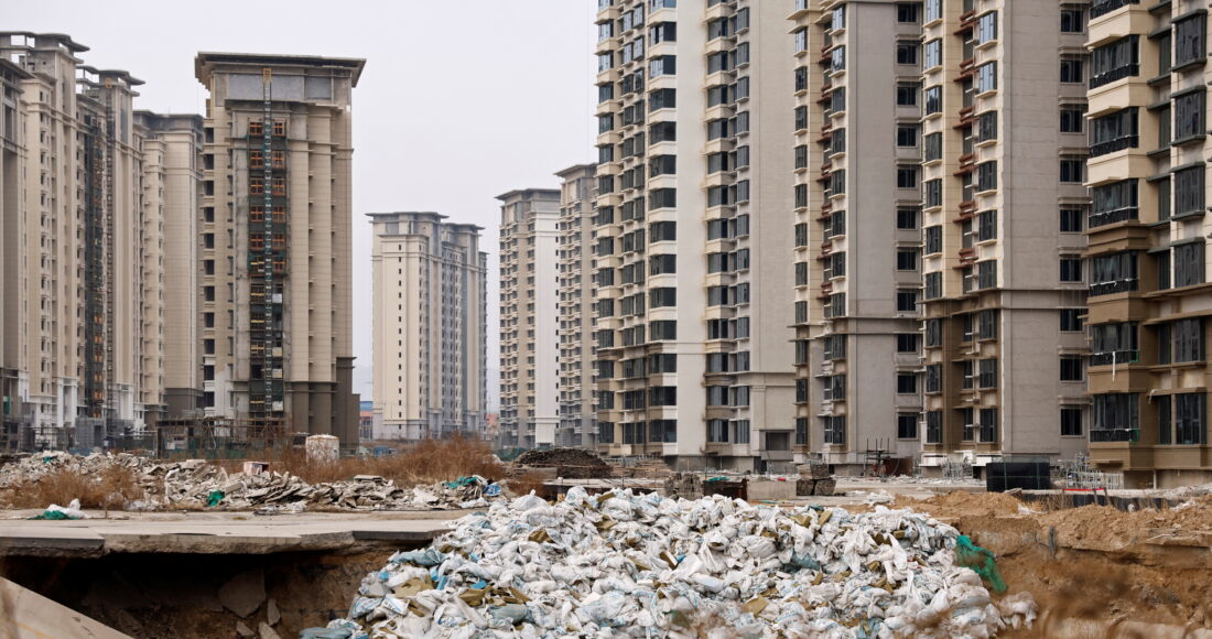 Một dự án bất động sản dang dở của China Evergrande Group tại Hà Bắc (Trung Quốc). Ảnh: Reuters