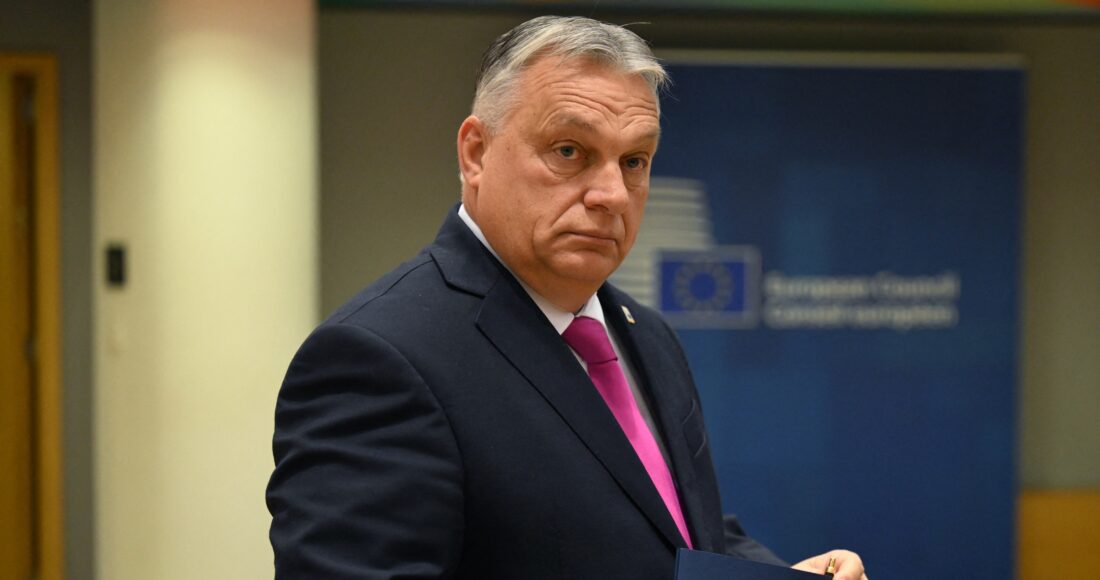 Thủ tướng Hungary Viktor Orban tại Brussels, Bỉ, hôm 14/12/2023. Ảnh: AFP