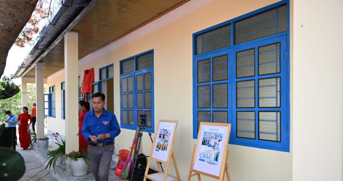 Phòng học mới có vệ sinh khép kín được bàn giao cuối tháng 4/2024. Ảnh: Giang Huy