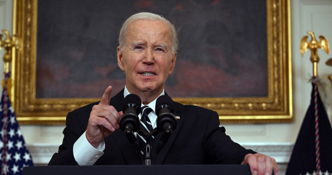 Tổng thống Mỹ Joe Biden trong phiên họp tại Nhà Trắng ngày 7/10. Ảnh: AFP