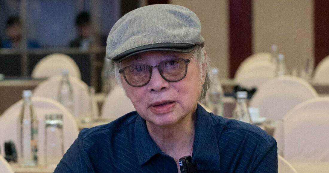 Đạo diễn Đặng Nhật Minh, 86 tuổi, tại tọa đàm ngày 4/7. Ảnh: Phương Uyên