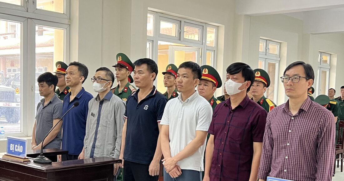 Cả 7 bị cáo có kháng cáo, đều được HĐXX cấp phúc thẩm giảm án 2-3 năm. Ảnh: Danh Lam