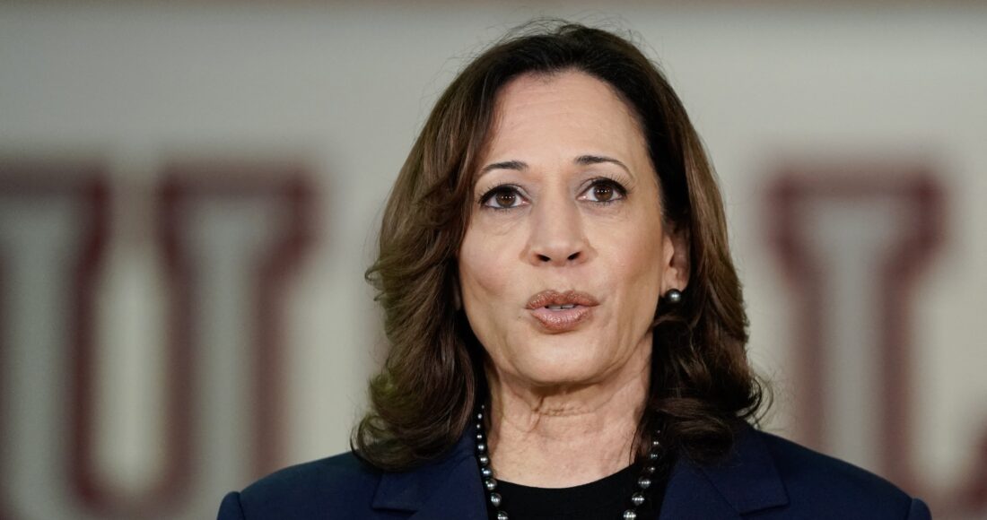 Phó tổng thống Mỹ Kamala Harris tại Parkland, Florida, hôm 23/3. Ảnh: AFP