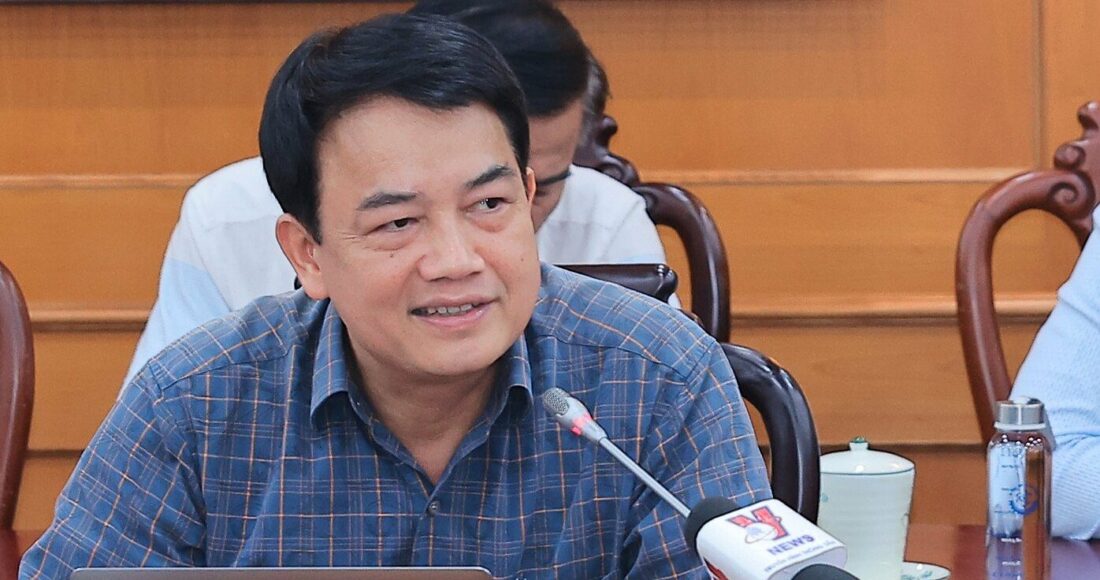 Viện trưởng Viện Năng lượng nguyên tử Trần Chí Thành chia sẻ tại buổi họp báo. Ảnh: TTTT