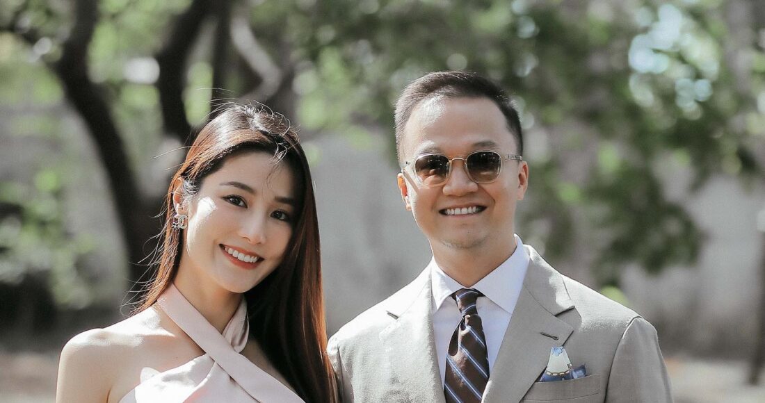 Diễm My 9x và Vinh Nguyễn dự sự kiện hồi tháng 3 ở Đà Lạt. Ảnh: Nhân vật cung cấp