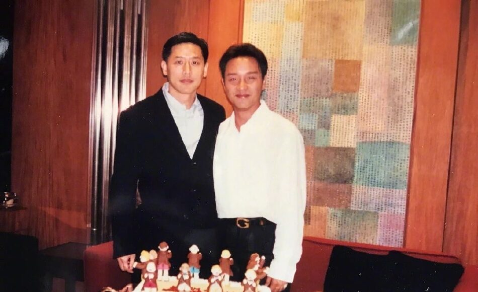 Doanh nhân Đường Hạc Đức (trái) và cố diễn viên Trương Quốc Vinh. Ảnh: Instagram/Dhttong