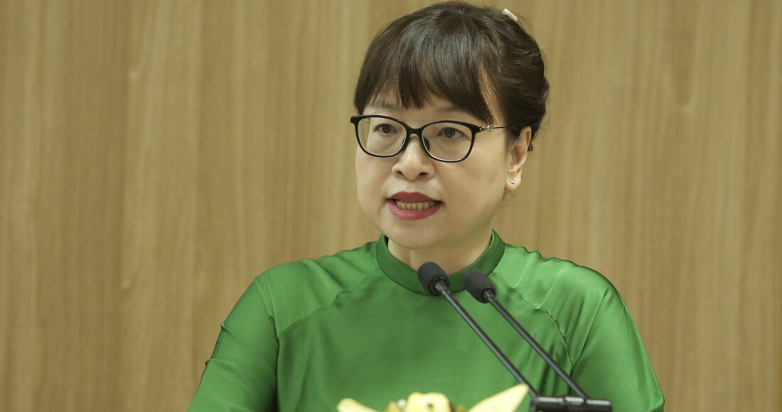 PGS.TS Nguyễn Thị Quế Anh phát biểu khai mạc hội thảo. Ảnh: Kim Bách