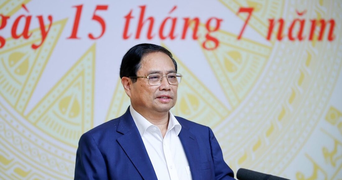 Thủ tướng Phạm Minh Chính tại cuộc họp sáng nay. Ảnh: VGP