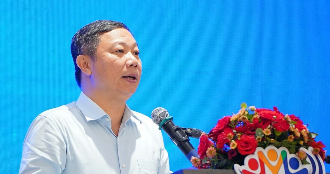 Phó chủ tịch UBND TP HCM Dương Anh Đức phát biểu tại ISSF. Ảnh: BTC