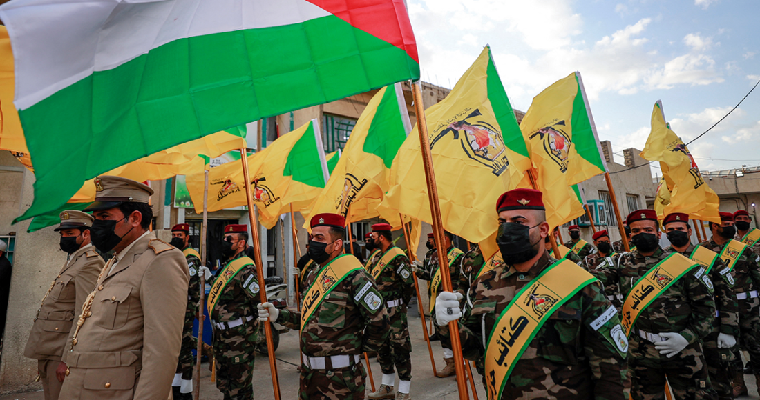 Các thành viên Kataib Hezbollah, lực lượng thuộc IRI, tại Baghdad, Iraq, tháng 11/2023. Ảnh: AFP