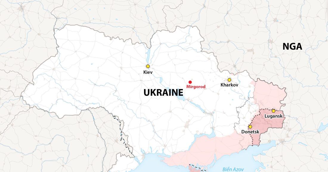 Vị trí căn cứ Mirgorod ở tỉnh Poltava. Đồ họa: WP