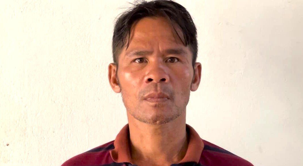 Nguyễn Ngọc Mơ tại cơ quan điều tra. Ảnh: Công an huyện Đồng Xuân