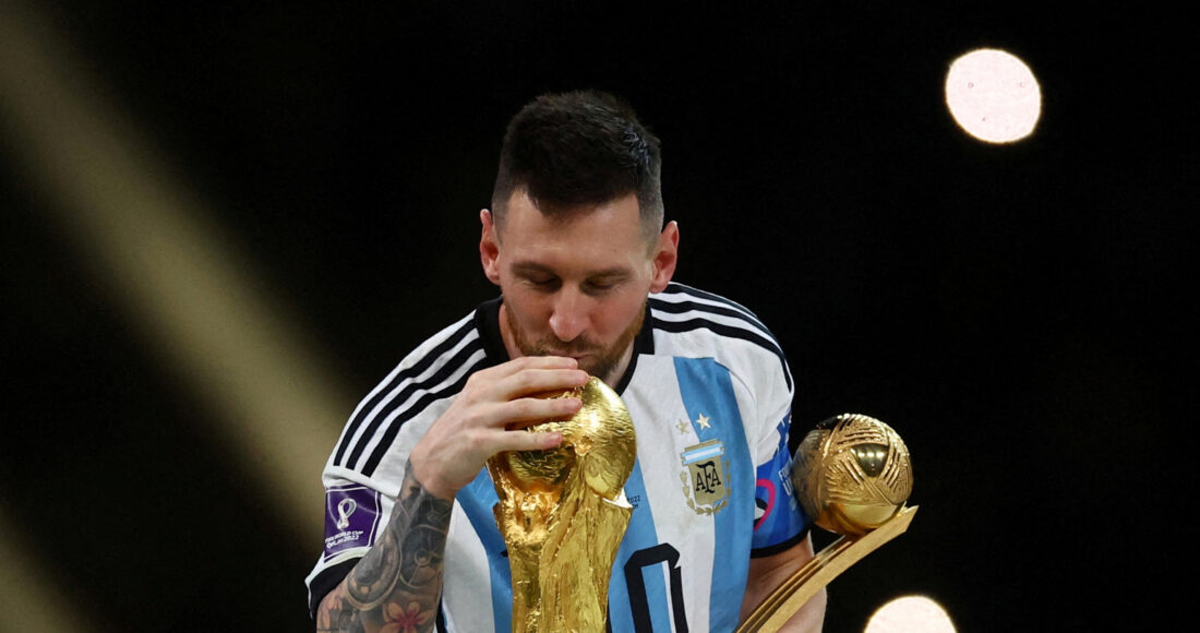 Messi giành World Cup 2022 tại Qatar. Ảnh: Reuters
