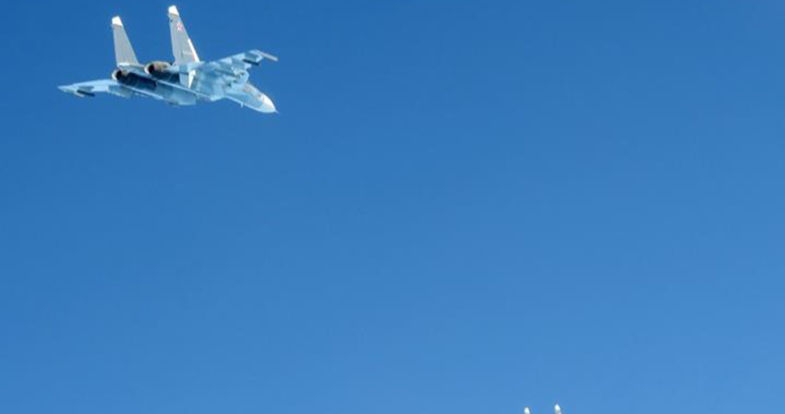 Hai tiêm kích Su-30 Nga tại biển Baltic hôm 15/7. Ảnh: Không quân Thụy Điển