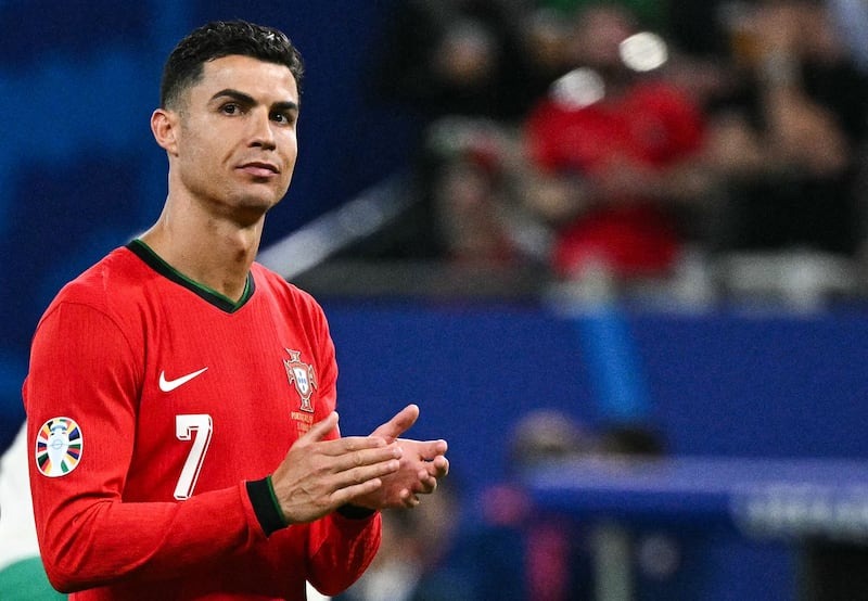 Ronaldo và Bồ Đào Nha thua Pháp 3-5 trong loạt luân lưu trận tứ kết Euro 2024 hôm 5/7. Ảnh: AFP