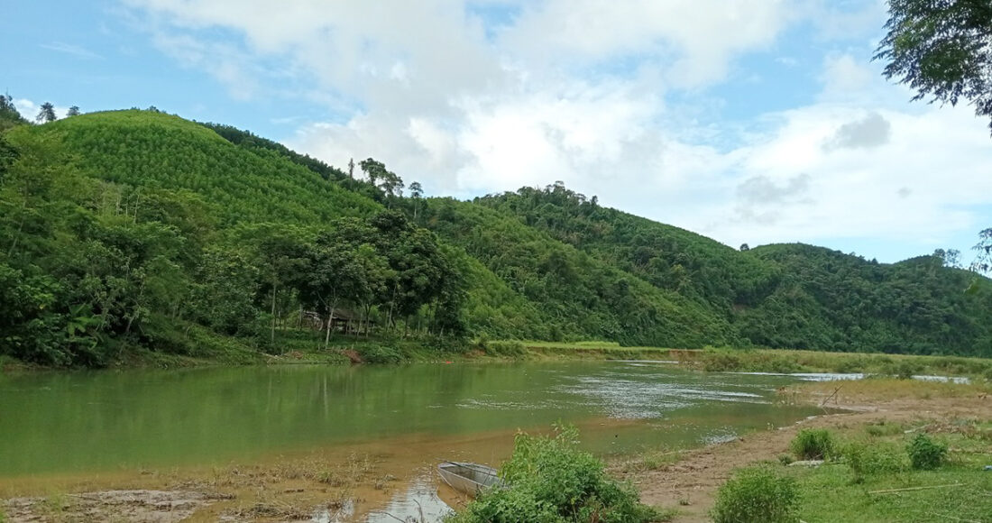 Suối Vều, nơi chị Lan và Hằng gặp nạn. Ảnh: Hùng Lê