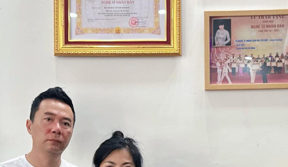 Thanh Điền đón tuổi mới bên người thân, hôm 20/7. Ảnh: Nhân vật cung cấp