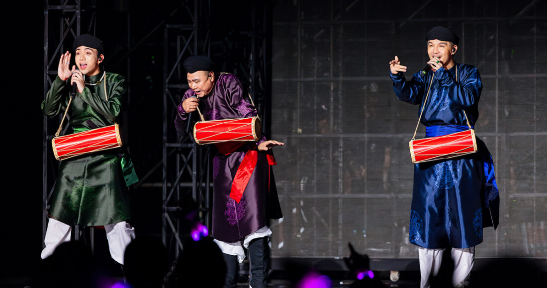 Từ trái sang: SOOBIN, nghệ sĩ Tự Long, Cường Seven. Ảnh: Ban tổ chức cung cấp