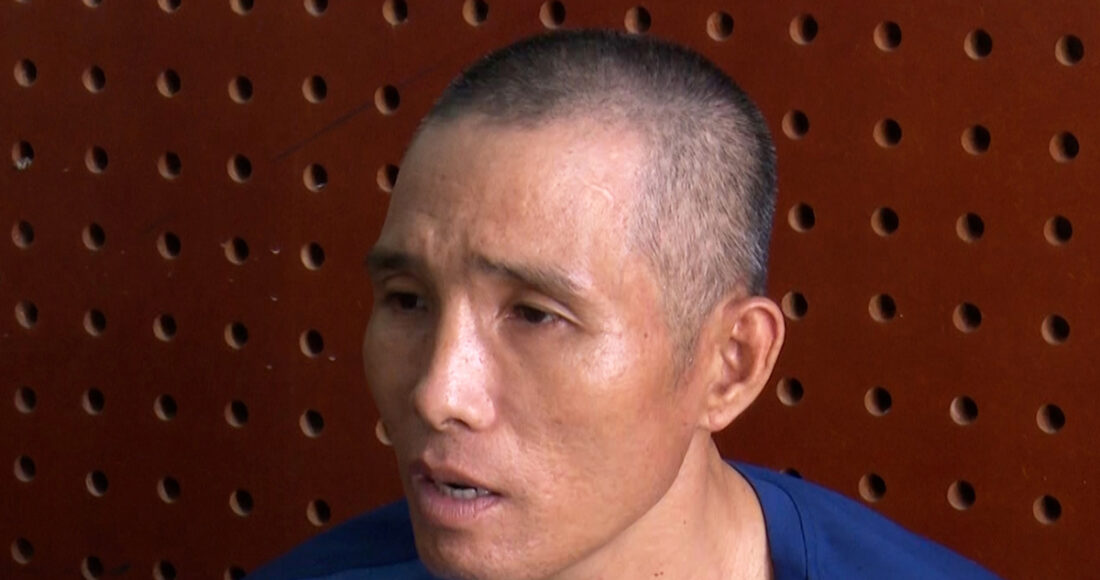 Nguyễn Văn Tú tại cơ quan công an. Ảnh: An Phú