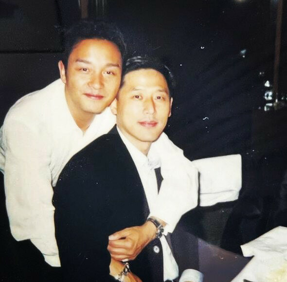 Trương Quốc Vinh (áo trắng) và Đường Hạc Đức. Ảnh: Instagram/Tang Hede